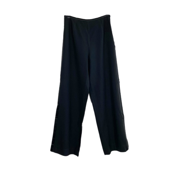 Randy Kemper Vintage Wool Tapered High Waist Side Striped Wide Leg Pants - Picture 1 of 7